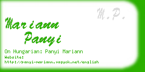 mariann panyi business card